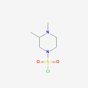 molecular formula C6H13ClN2O2S B13235710 3,4-Dimethylpiperazine-1-sulfonyl chloride 