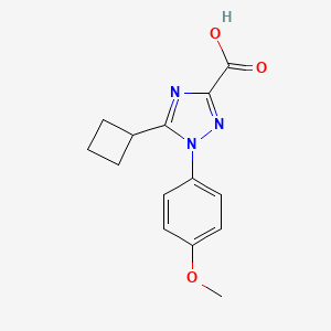 5-Cyclobutyl-1-(4-methoxyphenyl)-1H-1,2,4-triazole-3-carboxylic acid