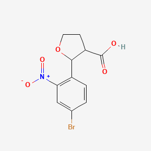 2-(4-Bromo-2-nitrophenyl)oxolane-3-carboxylic acid