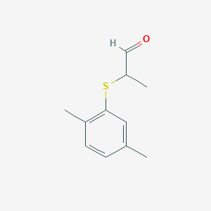 molecular formula C11H14OS B13235752 2-[(2,5-Dimethylphenyl)sulfanyl]propanal 