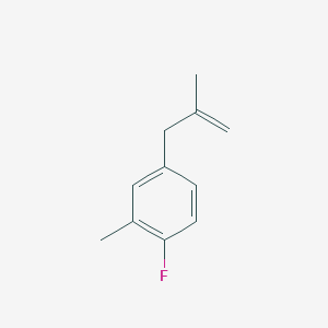 molecular formula C11H13F B1323577 3-(4-Fluoro-3-methylphenyl)-2-methyl-1-propene CAS No. 869493-79-8