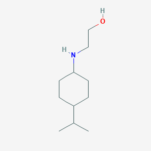 molecular formula C11H23NO B13235775 2-{[4-(Propan-2-yl)cyclohexyl]amino}ethan-1-ol 