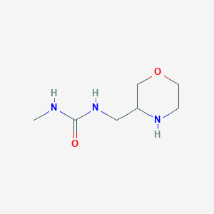 molecular formula C7H15N3O2 B13235779 3-Methyl-1-[(morpholin-3-yl)methyl]urea 