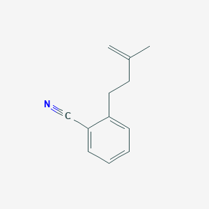 molecular formula C12H13N B1323583 2-(3-甲基丁-3-烯-1-基)苯甲腈 CAS No. 731772-68-2