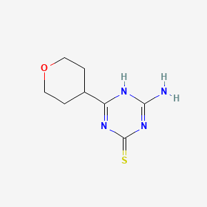 4-Amino-6-(oxan-4-yl)-1,3,5-triazine-2-thiol