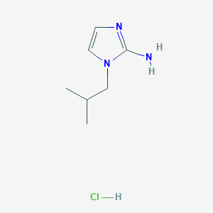 molecular formula C7H14ClN3 B13235854 1-(2-methylpropyl)-1H-imidazol-2-amine hydrochloride 