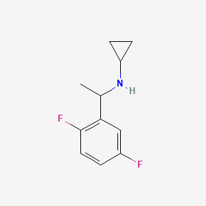 molecular formula C11H13F2N B13235862 N-[1-(2,5-Difluorophenyl)ethyl]cyclopropanamine 