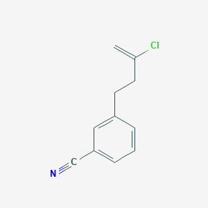 molecular formula C11H10ClN B1323592 2-Chloro-4-(3-cyanophenyl)-1-butene CAS No. 731772-70-6