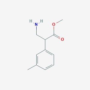 molecular formula C11H15NO2 B13235930 Methyl 3-amino-2-(3-methylphenyl)propanoate 