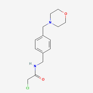 2-chloro-N-{[4-(morpholin-4-ylmethyl)phenyl]methyl}acetamide