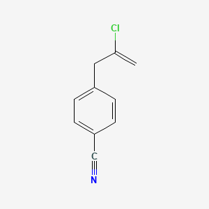 molecular formula C10H8ClN B1323595 2-氯-3-(4-氰基苯基)-1-丙烯 CAS No. 731772-74-0