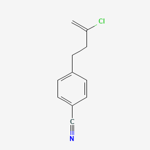 molecular formula C11H10ClN B1323596 2-氯-4-(4-氰基苯基)-1-丁烯 CAS No. 731772-75-1