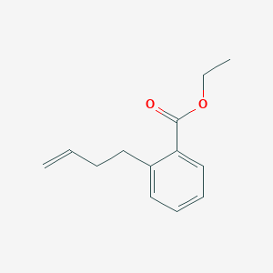 molecular formula C13H16O2 B1323597 4-(2-羧乙氧基苯基)-1-丁烯 CAS No. 731772-77-3