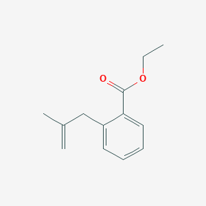 molecular formula C13H16O2 B1323598 3-(2-羧乙氧基苯基)-2-甲基-1-丙烯 CAS No. 731772-82-0