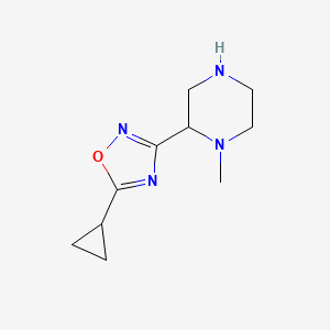 2-(5-Cyclopropyl-1,2,4-oxadiazol-3-yl)-1-methylpiperazine