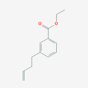 molecular formula C13H16O2 B1323600 Ethyl 3-(but-3-enyl)benzoate CAS No. 731772-84-2