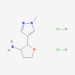 2-(1-methyl-1H-pyrazol-4-yl)oxolan-3-amine dihydrochloride