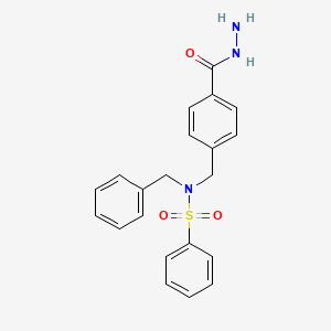 N-Benzyl-N-{[4-(hydrazinecarbonyl)phenyl]methyl}benzenesulfonamide