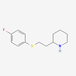 2-(2-[(4-Fluorophenyl)sulfanyl]ethyl)piperidine