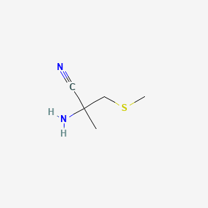 2-Amino-2-methyl-3-(methylsulfanyl)propanenitrile