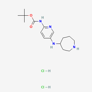 tert-Butyl N-{5-[(azepan-4-yl)amino]pyridin-2-yl}carbamate dihydrochloride