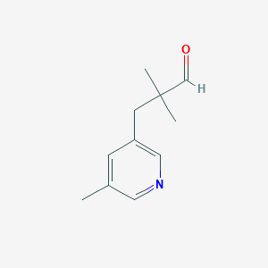 2,2-Dimethyl-3-(5-methylpyridin-3-yl)propanal