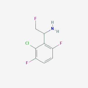 molecular formula C8H7ClF3N B13236219 1-(2-Chloro-3,6-difluorophenyl)-2-fluoroethan-1-amine 