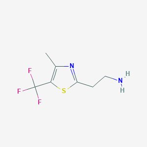 2-[4-Methyl-5-(trifluoromethyl)-1,3-thiazol-2-YL]ethan-1-amine