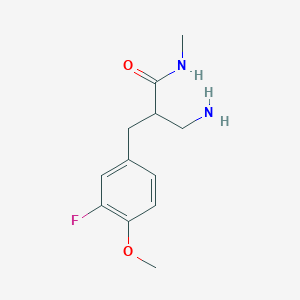 3-Amino-2-[(3-fluoro-4-methoxyphenyl)methyl]-N-methylpropanamide