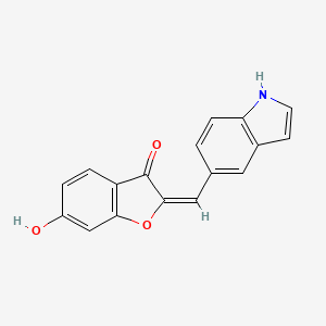 molecular formula C17H11NO3 B13236264 6-Hydroxy-2-[(1H-indol-5-yl)methylidene]-2,3-dihydro-1-benzofuran-3-one 