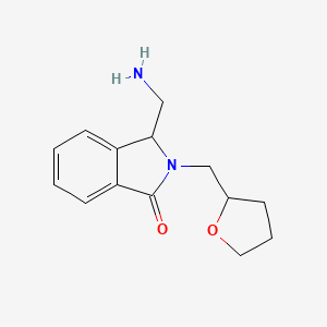 3-(Aminomethyl)-2-[(oxolan-2-yl)methyl]-2,3-dihydro-1H-isoindol-1-one