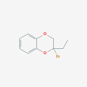 molecular formula C10H11BrO2 B13236305 2-Bromo-2-ethyl-2,3-dihydro-1,4-benzodioxine 