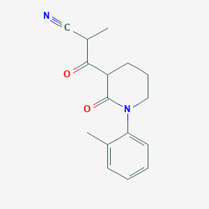 2-Methyl-3-[1-(2-methylphenyl)-2-oxopiperidin-3-yl]-3-oxopropanenitrile