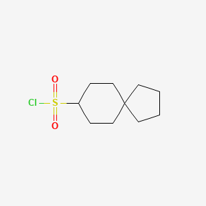 molecular formula C10H17ClO2S B13236324 Spiro[4.5]decane-8-sulfonyl chloride 