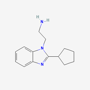 [2-(2-Cyclopentyl-1H-benzimidazol-1-YL)ethyl]amine