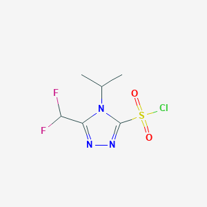 5-(Difluoromethyl)-4-(propan-2-YL)-4H-1,2,4-triazole-3-sulfonyl chloride