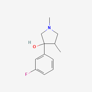 3-(3-Fluorophenyl)-1,4-dimethylpyrrolidin-3-ol