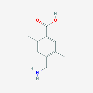 molecular formula C10H13NO2 B13236357 4-(Aminomethyl)-2,5-dimethylbenzoic acid 