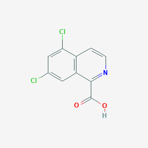 molecular formula C10H5Cl2NO2 B13236402 5,7-Dichloroisoquinoline-1-carboxylic acid 