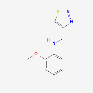 molecular formula C10H11N3OS B13236435 2-Methoxy-N-(1,2,3-thiadiazol-4-ylmethyl)aniline 