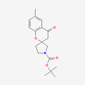 tert-Butyl 6-methyl-4-oxo-3,4-dihydrospiro[1-benzopyran-2,3'-pyrrolidine]-1'-carboxylate