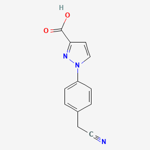 1-[4-(Cyanomethyl)phenyl]-1H-pyrazole-3-carboxylic acid