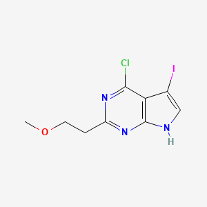 4-Chloro-5-iodo-2-(2-methoxyethyl)-7H-pyrrolo[2,3-d]pyrimidine