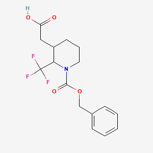 2-{1-[(Benzyloxy)carbonyl]-2-(trifluoromethyl)piperidin-3-yl}acetic acid