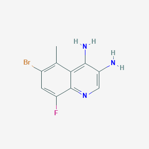 6-Bromo-8-fluoro-5-methylquinoline-3,4-diamine