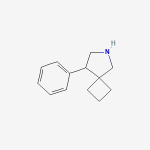 molecular formula C13H17N B13236544 8-Phenyl-6-azaspiro[3.4]octane 