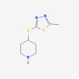 4-[(5-Methyl-1,3,4-thiadiazol-2-yl)sulfanyl]piperidine