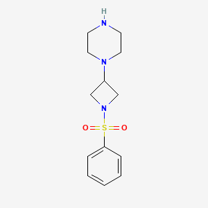 1-[1-(Benzenesulfonyl)azetidin-3-yl]piperazine