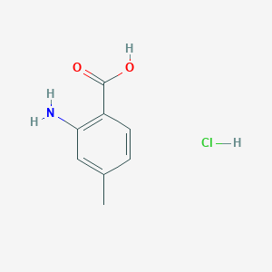 molecular formula C8H10ClNO2 B13236706 2-Amino-4-methylbenzoic acid hydrochloride 