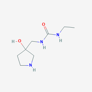 3-Ethyl-1-[(3-hydroxypyrrolidin-3-yl)methyl]urea